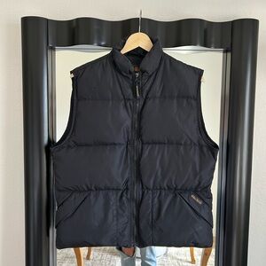 Woolrich black down vest